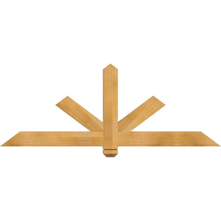 Ekena Millwork Kennewick Rough Sawn Timber Gable Bracket, Western Red Cedar, 60"W x 22"H x 2"D x 4"F, 9/12 Pitch GBW060X22X0204KEN00RWR